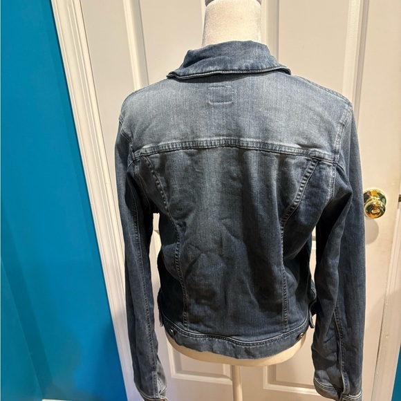AG Adriano Goldshmied stretchy blue jean denim jacket M - Picture 2 of 5